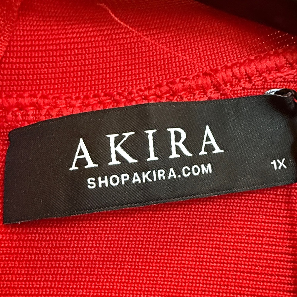 AKIRA Vibrant Red jump suit with fringe - Picture 5 of 10